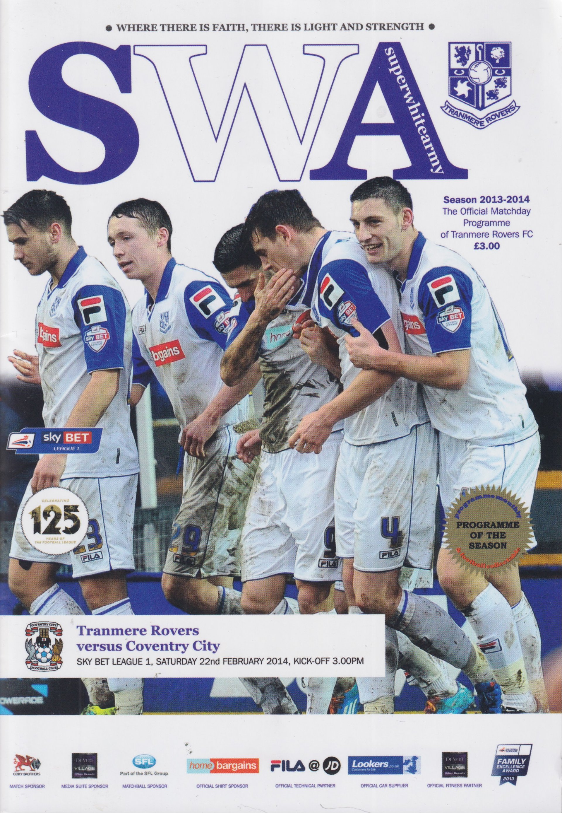 Tranmere Rovers v Coventry City match programme
